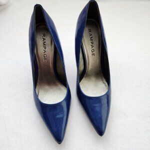Rampage Nicki Cobalt Blue patent 3.5" Heels Size 9M